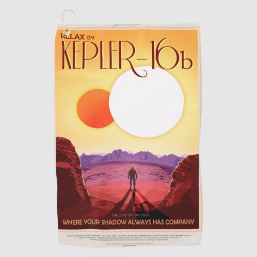 Kepler Ruimtereis Bestemming Planeet Avontuur Golfhanddoek (Voorkant)