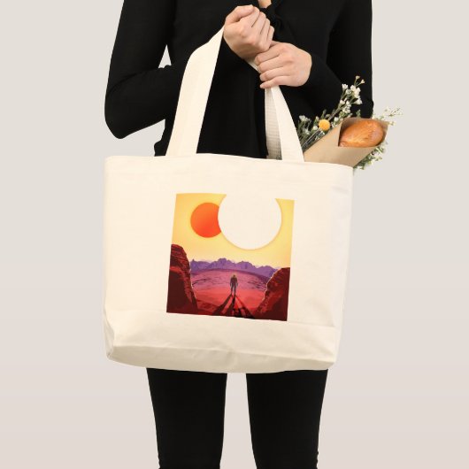Kepler Ruimtereis Bestemming Planeet Avontuur Grote Tote Bag (Voorkant (product))