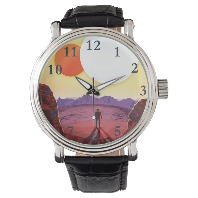 Kepler Ruimtereis Bestemming Planeet Avontuur Horloge (Voorkant)