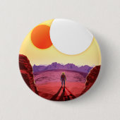 Kepler Ruimtereis Bestemming Planeet Avontuur Ronde Button 5,7 Cm (Voorkant)