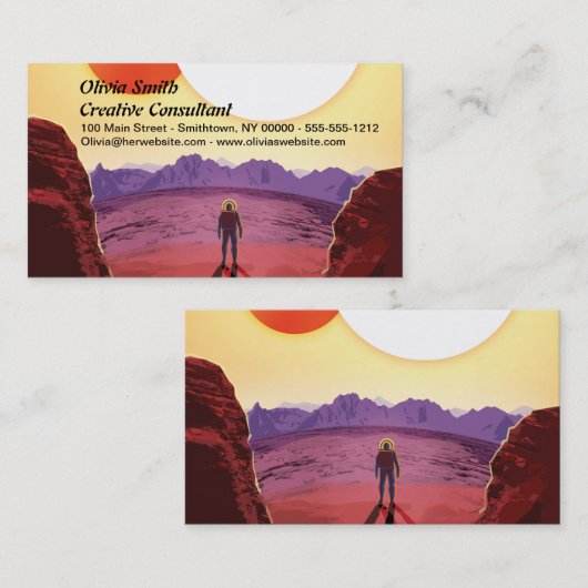 Kepler Ruimtereis Bestemming Planeet Avontuur Visitekaartje (Voorkant / Achterkant)