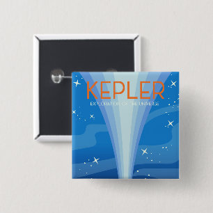 Kepler - Verkenning van het heelal Vierkante Button 5,1 Cm