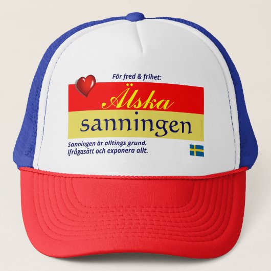 Keps — Älska sanningen Trucker Pet (Voorkant)