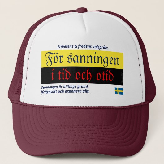 Keps — För sanningen Trucker Pet (Voorkant)
