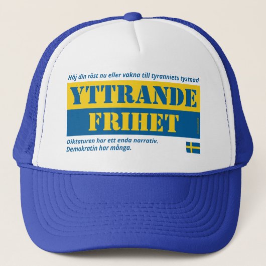 Keps — Yttrandefrihet Trucker Pet (Voorkant)