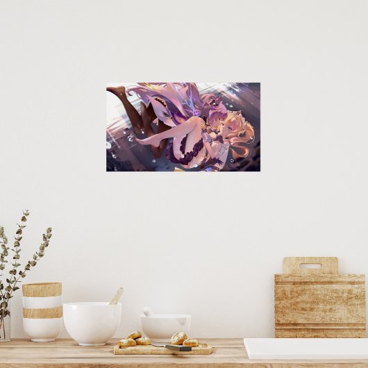 Keqing en Barbara Genshin Impact Poster (Keuken)