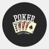 Ker Lucky Shirt Ker Player Gambling Funny Ker  Ronde Sticker (Voorkant)