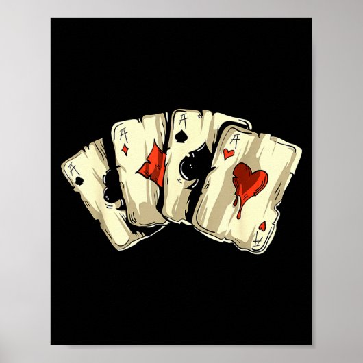 Ker Player Texas Holdem - Card Game Ker  Poster (Voorkant)