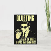 Ker Player Texas Hold'em Night - Bluffing Funny Ke Kaart (Voorkant)