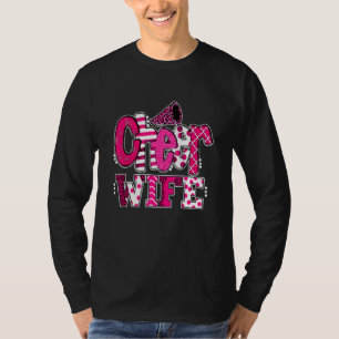 Ker Wife grootst Fan Leopard print en Pom Pom 1 T-shirt