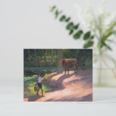 Kerala Backwaters India 1996 Briefkaart (Staand voorkant)