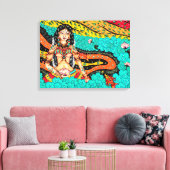 Kerala muurschildering, print op doek (Insitu (Woonkamer))