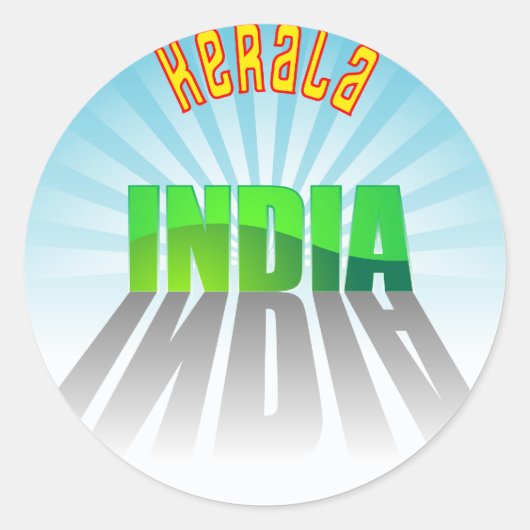 Kerala Ronde Sticker (Voorkant)