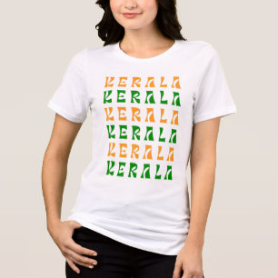 KERALA-tekstpatroon Tri-Blend Shirt