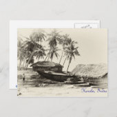 Kerala vissersdorp briefkaart (Voorkant / Achterkant)