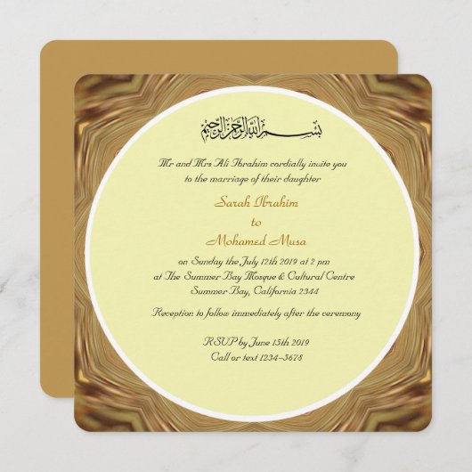 Keram en goud kaart (Voorkant / Achterkant)