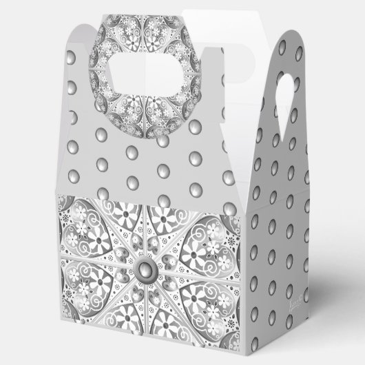 Keramiek Kant grijs Bedankdoosjes (Geopend)