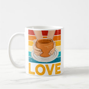 Keramiek Kunstenaar - Aardewerk Liefde Retro Klei Koffiemok