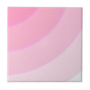 Keramiek tegel met roze spiralen tegeltje