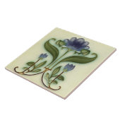 Keramiektegel - Art Nouveau bloemontwerp Tegeltje (Zijkant)