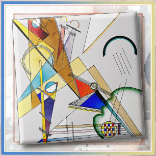 KERAMIEKTEGEL - "Gewebe" - Wassily Kandinsky Tegeltje