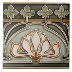 Keramiektegel - Repo Art Nouveau Rand Tegeltje