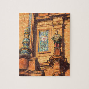 Keramisch beeldhouwwerk detail op de Plaza de Espa Legpuzzel