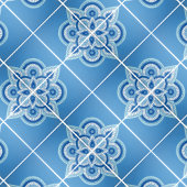 Keramisch blauw en turquoise Tegel Tegeltje