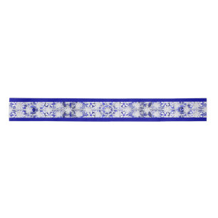 Keramisch kant blauw van Griekenland & sneeuwvlok Lint