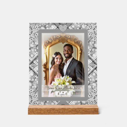 Keramisch kant grijs acryl bord (Voorkant)