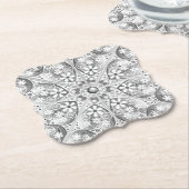 Keramisch kant grijs kartonnen onderzetters (Gekanteld)