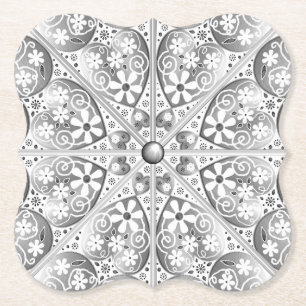 Keramisch kant grijs kartonnen onderzetters