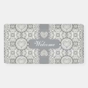 Keramisch kant grijs spandoek