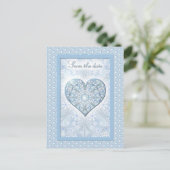 Keramisch Kant Lichtblauw Briefkaart (Staand voorkant)