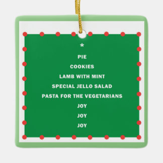 Keramisch Kerstornament met vakantiewoorden Keramisch Ornament