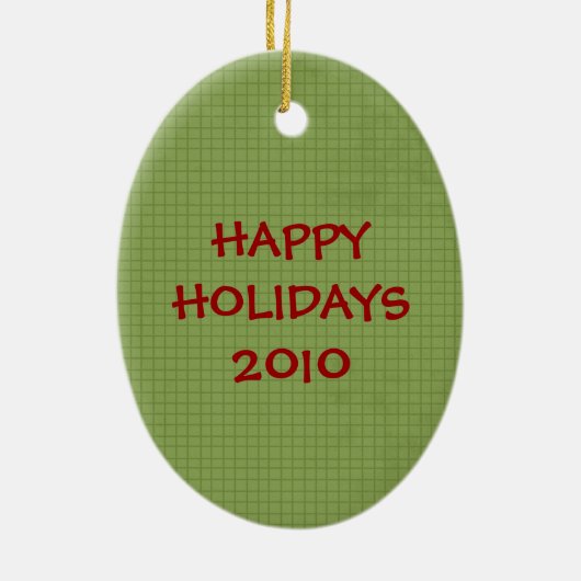 Keramisch kerstversiering voor het land Penguin Keramisch Ornament (Achterkant)