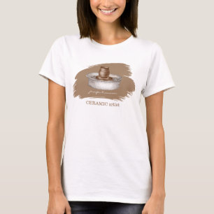 Keramisch kunstenaar beeldhouwer handgemaakte aard t-shirt