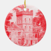 Keramisch Ornament - "Capernwray Hall" (rood) (Achterkant)