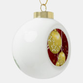 Keramisch Ornament, gouden balls Keramische Bal Ornament (Links)