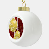 Keramisch Ornament, gouden balls Keramische Bal Ornament (Rechts)