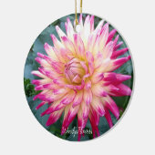 Keramisch ornament met roze dahlias (Links)