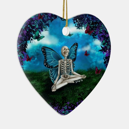 Keramisch Ornament - Skeleton Fairy (Rechts)