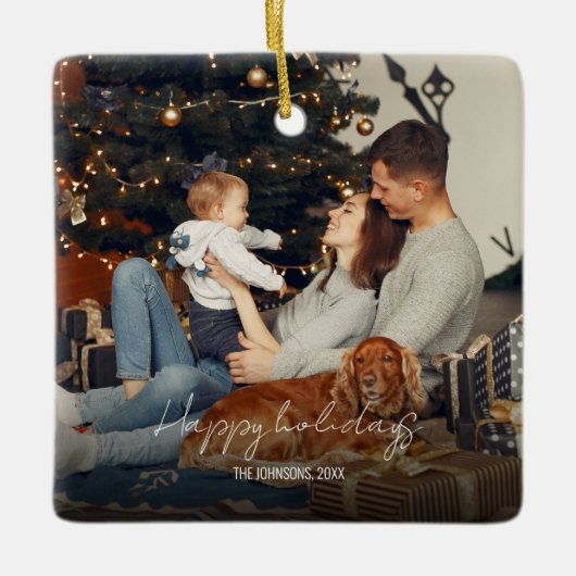 Keramisch Ornament tijdens kerstvakantie (Voorkant)