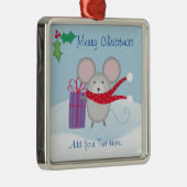 Keramisch Ornament voor prettige kerstmuis (Rechts)