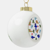 Keramisch Ornament, walvisvis Keramische Bal Ornament (Links)