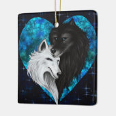 Keramisch Ornament - Wolf Heart (Links)
