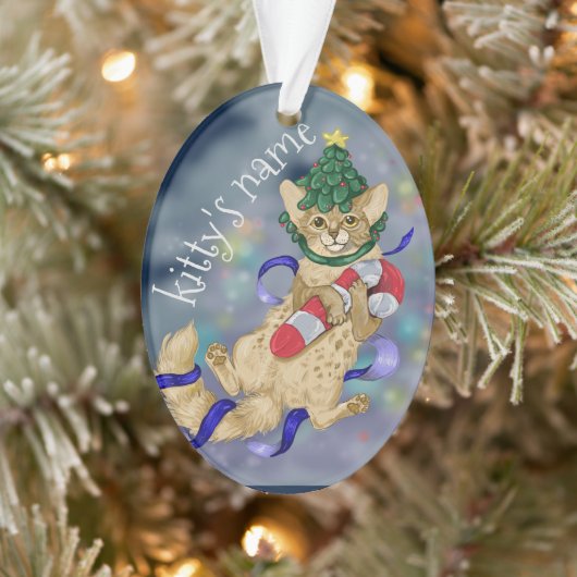 Keramisch versieringsmateriaal voor Kitty Cat Ornament (Boom)