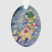 Keramisch versieringsmateriaal voor Kitty Cat Ornament (voorkant)