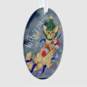Keramisch versieringsmateriaal voor Kitty Cat Ornament (voorkant)