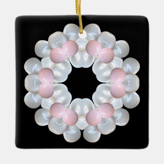 Keramisch vierkant keramisch ornament (Voorkant)